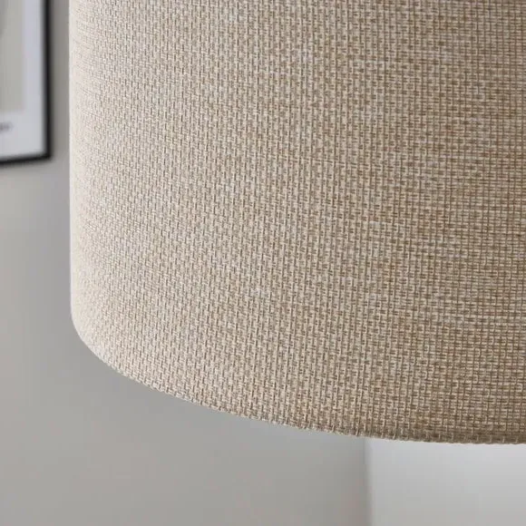 Drum Lamp Shade Easy Fit - Natural, Barkweave
