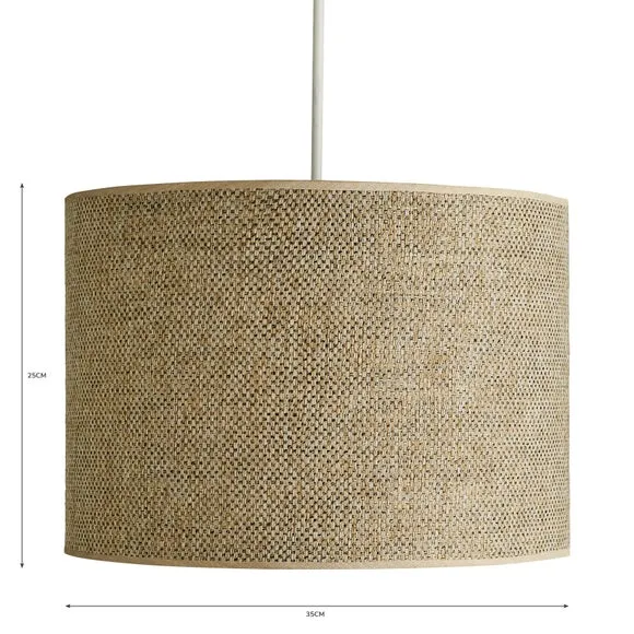 Drum Lamp Shade - Natural, Fabric