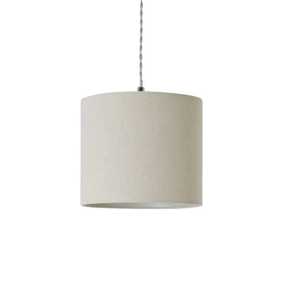 Drum Lamp Shade - Natural, Faux Linen