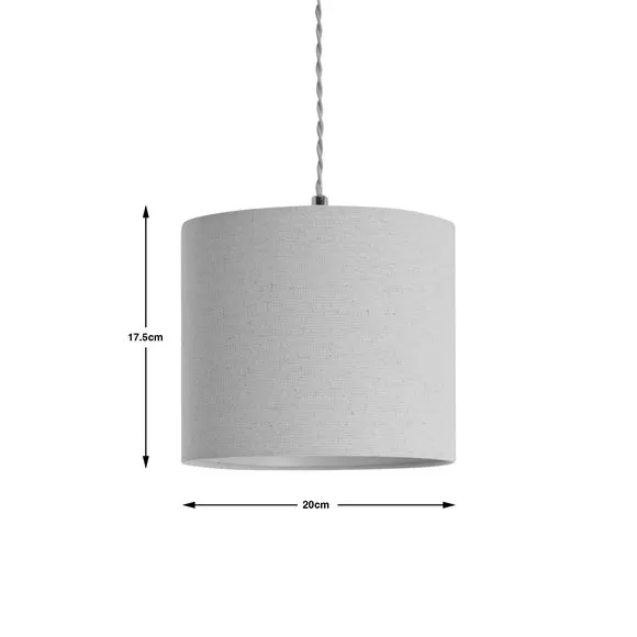 Drum Lamp Shade - Natural, Faux Linen