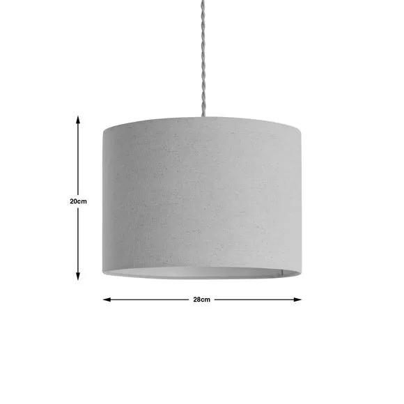Drum Lamp Shade - Natural, Faux Linen