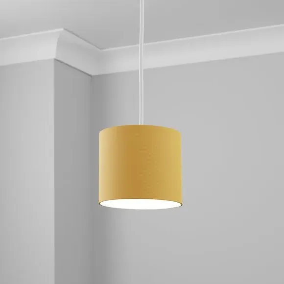 Drum Lamp Shade - Ochre, Polycotton