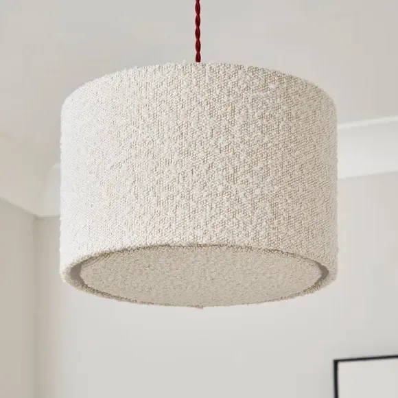 Drum Lamp Shade - Off-White, Boucle image
