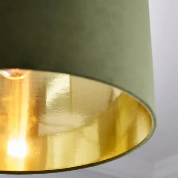 Drum Lamp Shade - Olive, Velvet