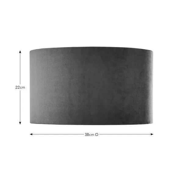 Drum Lamp Shade - Olive, Velvet