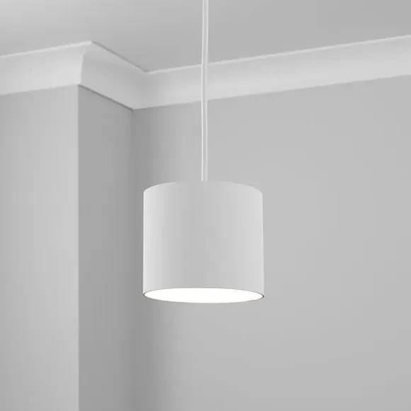 Drum Lamp Shade - White, Polycotton