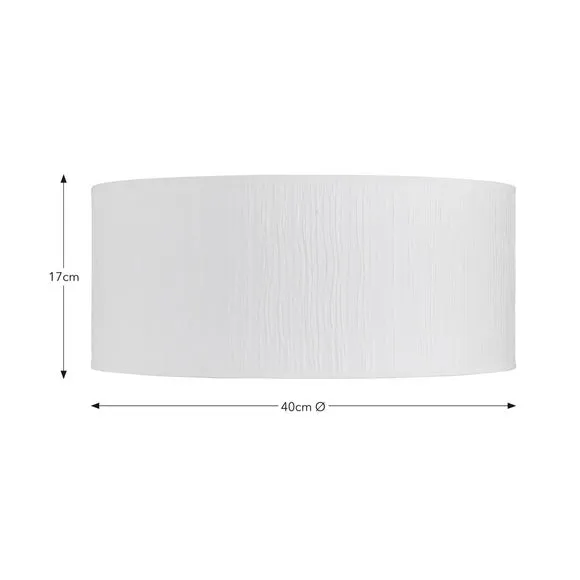 Drum Lamp Shade with Diffuser - White, Paper
