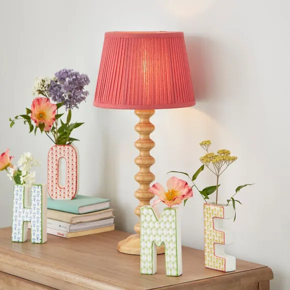 Drum Lamp Shade with Pleated Detail - Fuschia