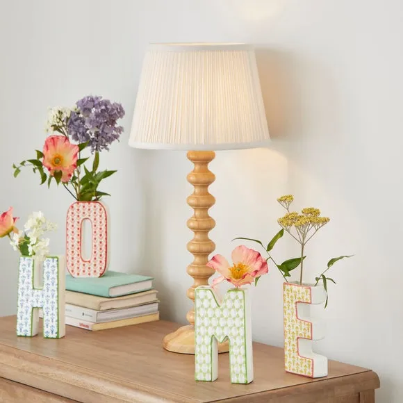 Drum Lamp Shade with Pleated Detail - Ivory