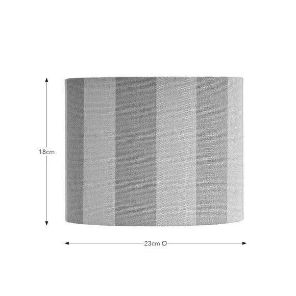 Drum Lamp Shade with Stripes - Emerald, Fabric