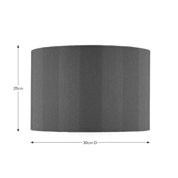 Drum Lamp Shade with Stripes - Magenta, Fabric