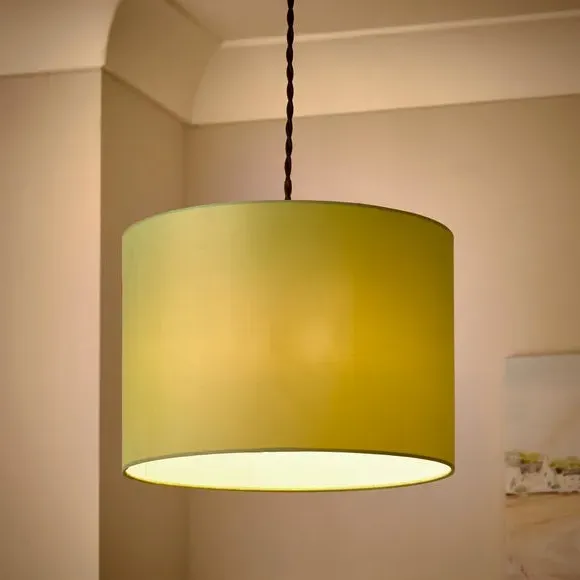 Drum Lamp Shade - Yew, Polycotton