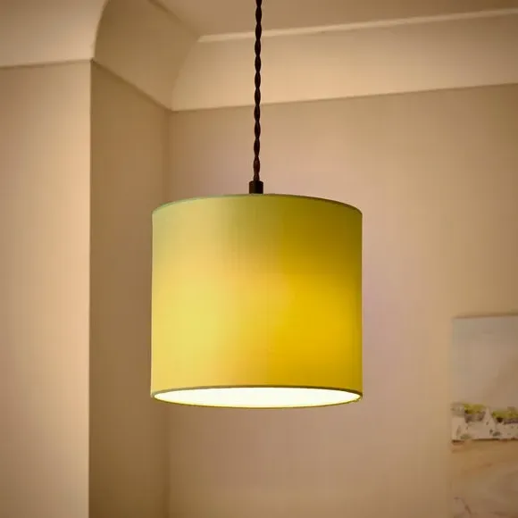 Drum Lamp Shade - Yew, Polycotton