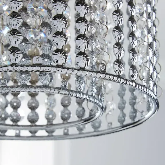 Drum Pendant Shade Easy Fit - Silver, Steel