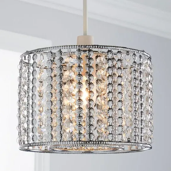 Drum Pendant Shade Easy Fit - Silver, Steel image