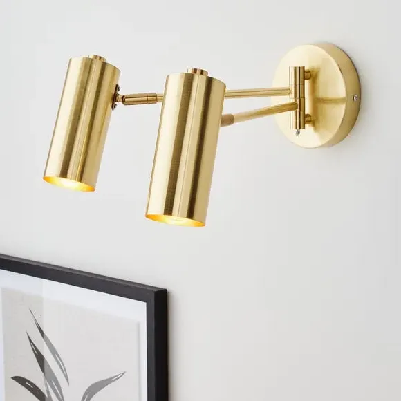 Dual Spotlight Wall Light - Gold image