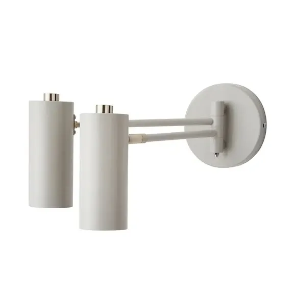 Dual Spotlight Wall Light - Grey