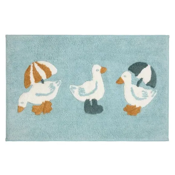 Duck Bath Mat - Seafoam, Cotton