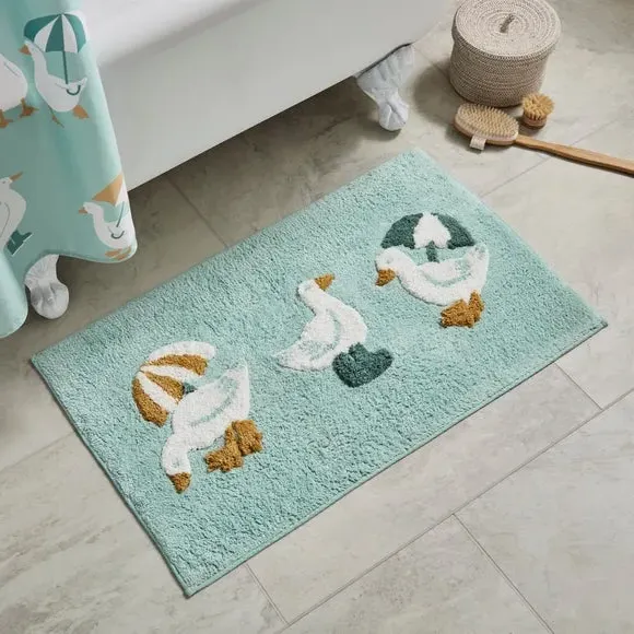 Duck Bath Mat - Seafoam, Cotton image