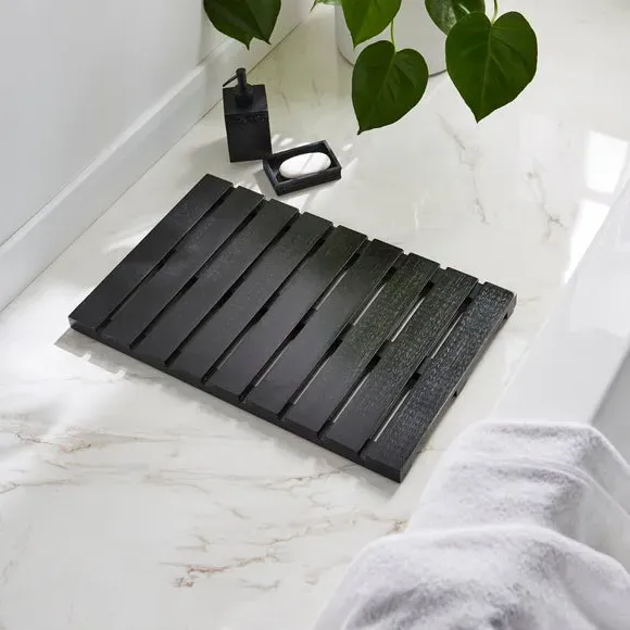 Duck Board with Anti-Slip Pads - Black, Bamboo image