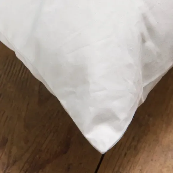 Duck Feather Cushion Pad - White, Cotton