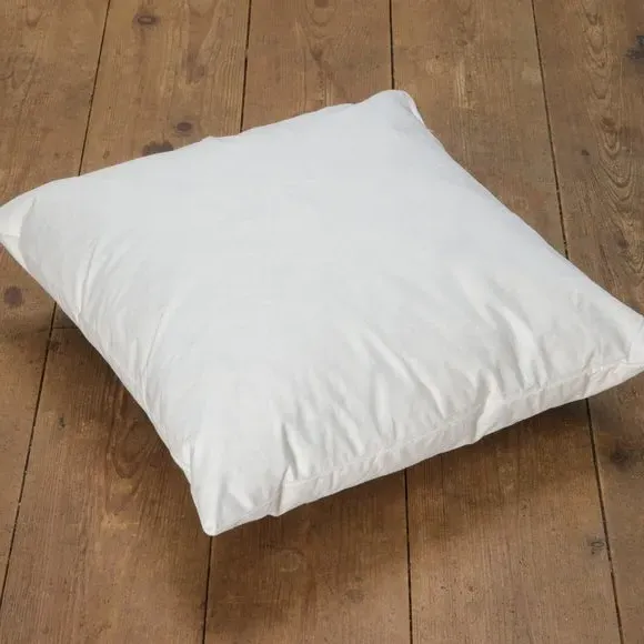 Duck Feather Cushion Pad - White, Cotton