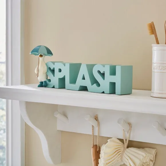 Duck Ornament Splash Design - Blue, Ceramic image