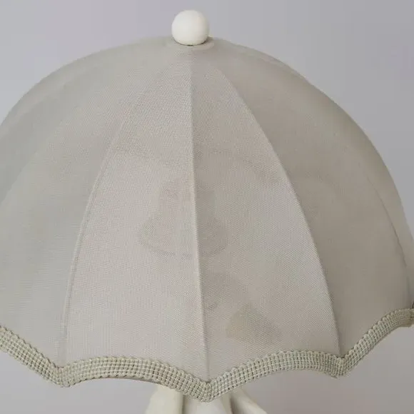 Duck Table Lamp with Fringe Shade - White, Resin