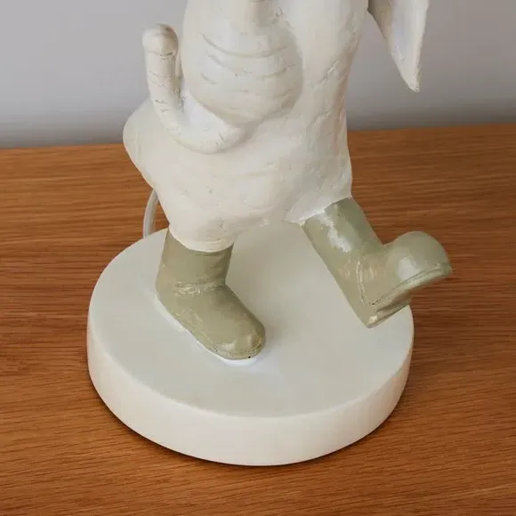 Duck Table Lamp with Fringe Shade - White, Resin