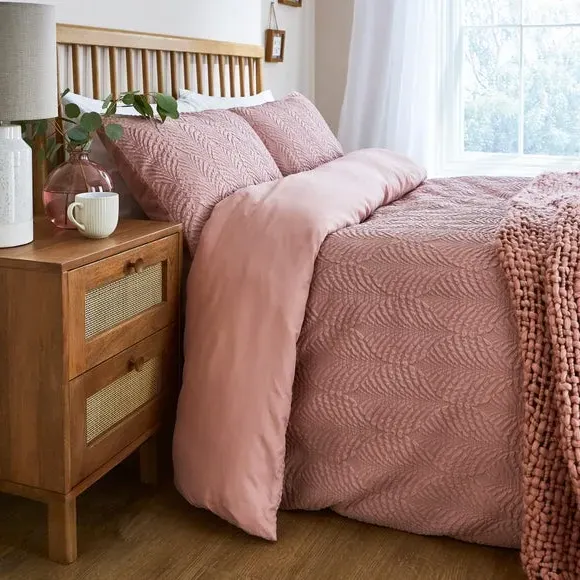 Duvet Cover and Pillowcase Set - Blush, Microfibre