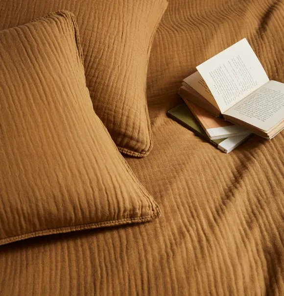 Duvet Cover and Pillowcase Set - Caramel, Cotton