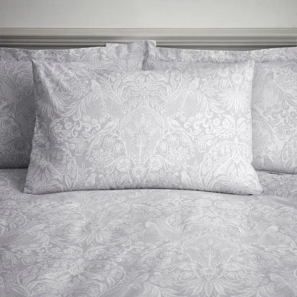 Duvet Cover and Pillowcase Set - Grey, Cotton