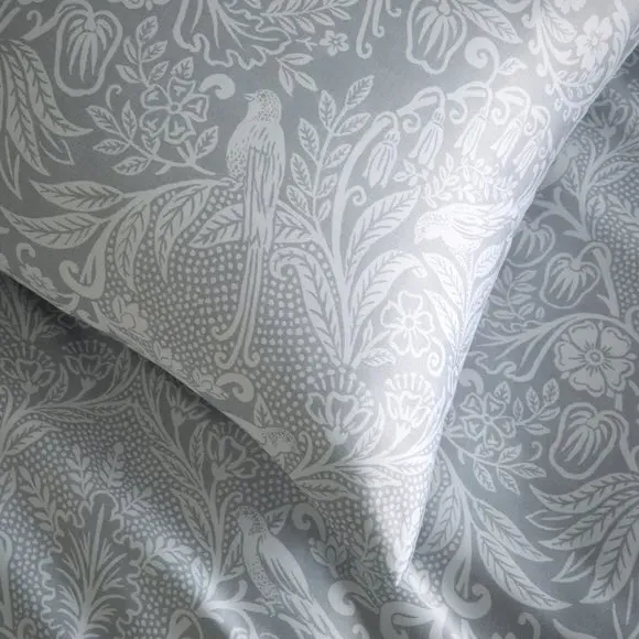 Duvet Cover and Pillowcase Set - Grey, Cotton