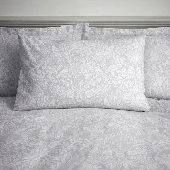 Duvet Cover and Pillowcase Set - Grey, Cotton