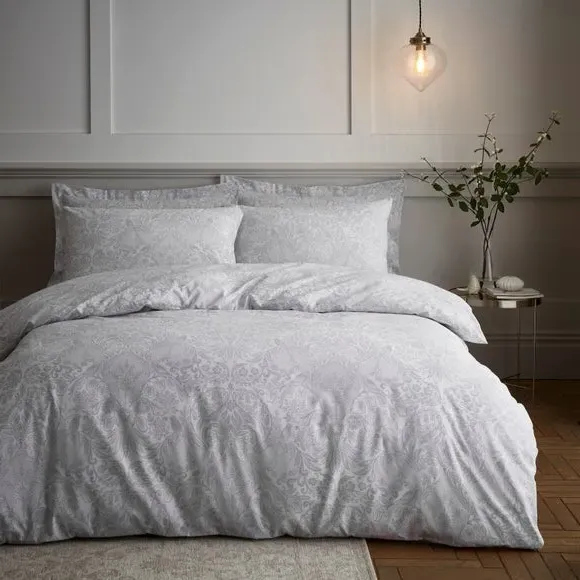 Duvet Cover and Pillowcase Set - Grey, Cotton