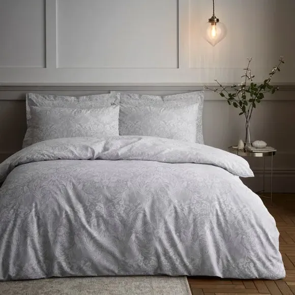 Duvet Cover and Pillowcase Set - Grey, Cotton