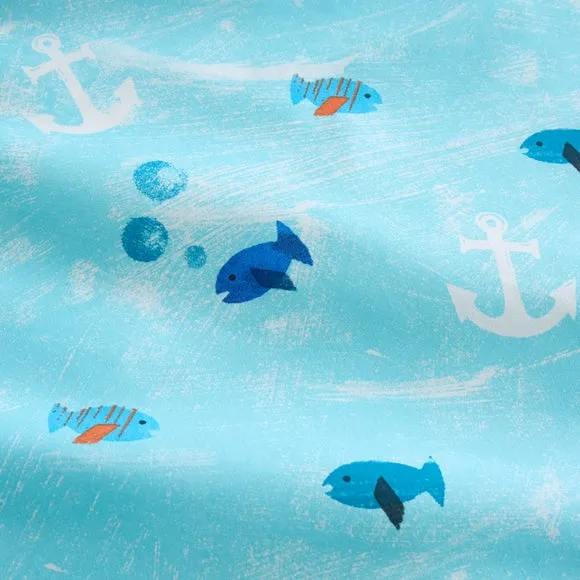 Duvet Cover & Pillowcase Set - Blue, Cotton