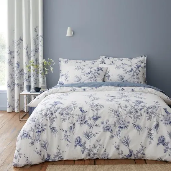 Duvet Cover & Pillowcase Set - Blue, Polycotton