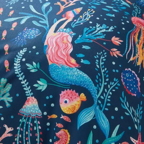 Duvet Cover & Pillowcase Set - Blue, Polycotton