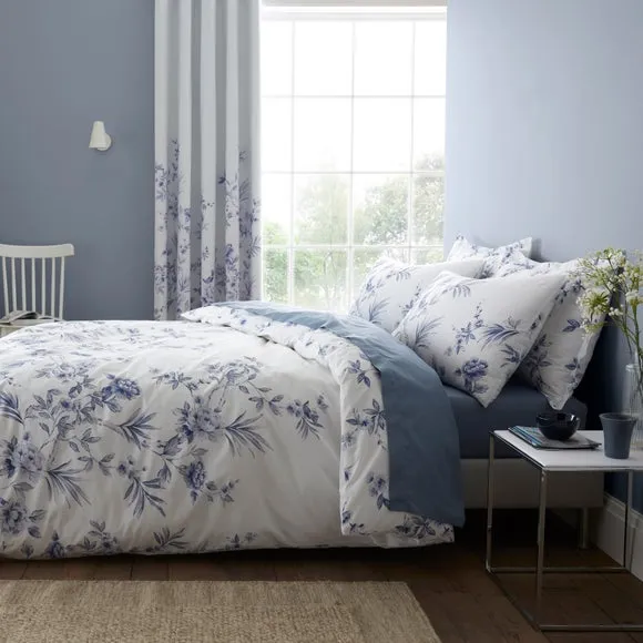 Duvet Cover & Pillowcase Set - Blue, Polycotton