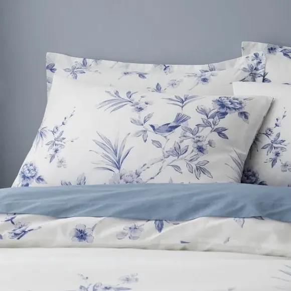 Duvet Cover & Pillowcase Set - Blue, Polycotton