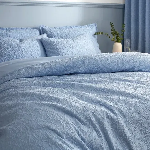 Duvet Cover & Pillowcase Set - Blue, Polyester