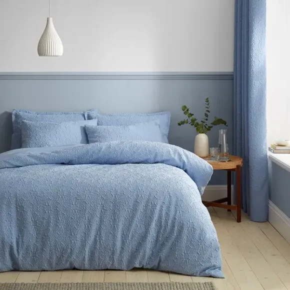 Duvet Cover & Pillowcase Set - Blue, Polyester
