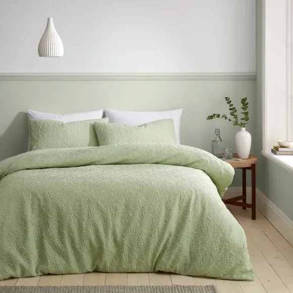 Duvet Cover & Pillowcase Set - Green, Polyester image