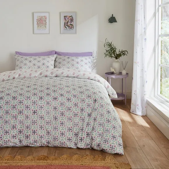 Duvet Cover & Pillowcase Set - Grey, Polyester