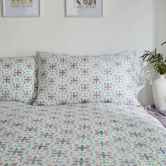 Duvet Cover & Pillowcase Set - Grey, Polyester