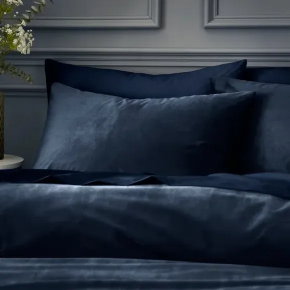 Duvet Cover & Pillowcase Set - Ink, Velour
