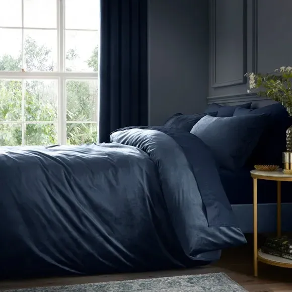 Duvet Cover & Pillowcase Set - Ink, Velour