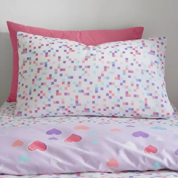Duvet Cover & Pillowcase Set - Lilac, Cotton
