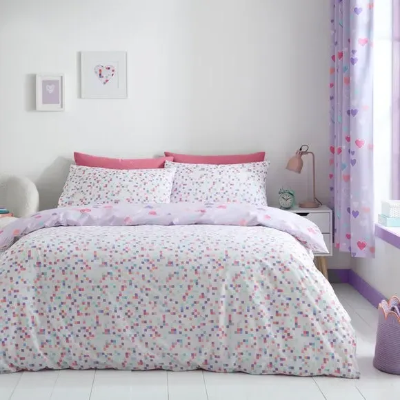 Duvet Cover & Pillowcase Set - Lilac, Cotton
